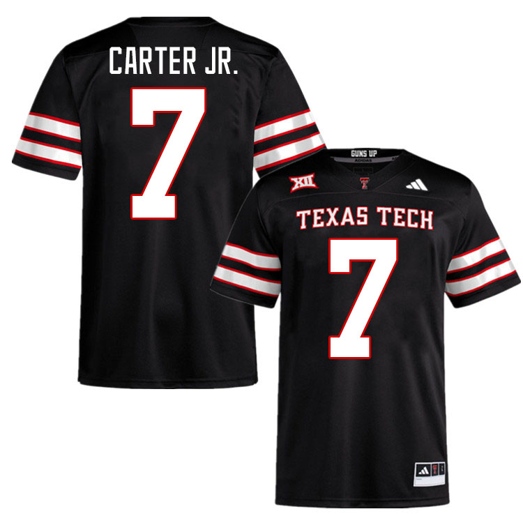 #7 Terrance Carter Jr. Texas Tech Red Raiders Jerseys College Football Uniforms Stitched-Black #7 Terrance Carter Jr. Texas Tech Red Raiders Jerseys College Football Uniforms Stitched-Black